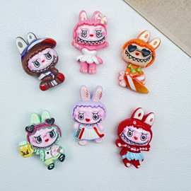 卡通变装公仔小怪兽系列 树脂配件DIY手机壳洞洞鞋发绳水杯收纳盒