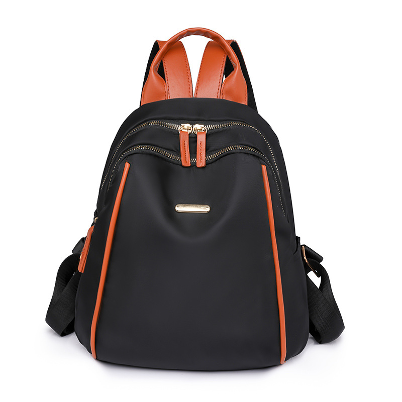 Mochila de nailon para mujer 2024 nuevo estilo color de contraste de gran capacidad mochila de cercanías urbana mochila de ocio bolso femenino