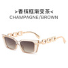 Sunglasses, trend chain, 2023 collection, city style, European style, cat's eye, wholesale