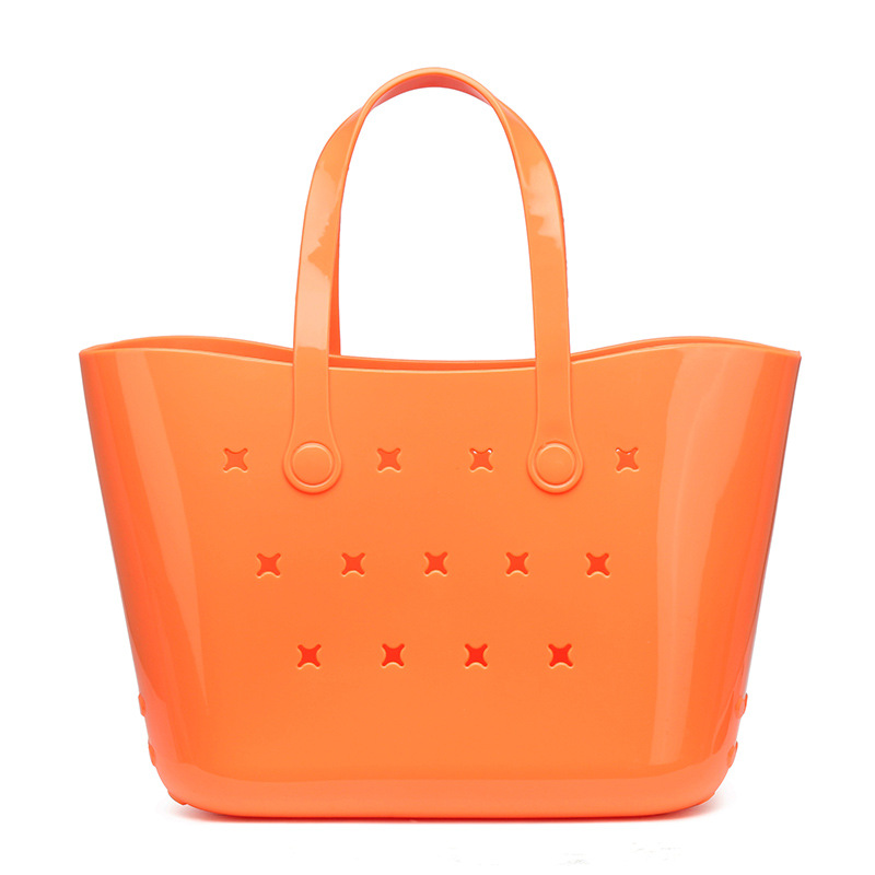 Bohao nueva bolsa de jalea de PVC para mujeres bolsa de mano de alta calidad de gran capacidad canasta de verduras diy bolsa de baño bolsa de playa