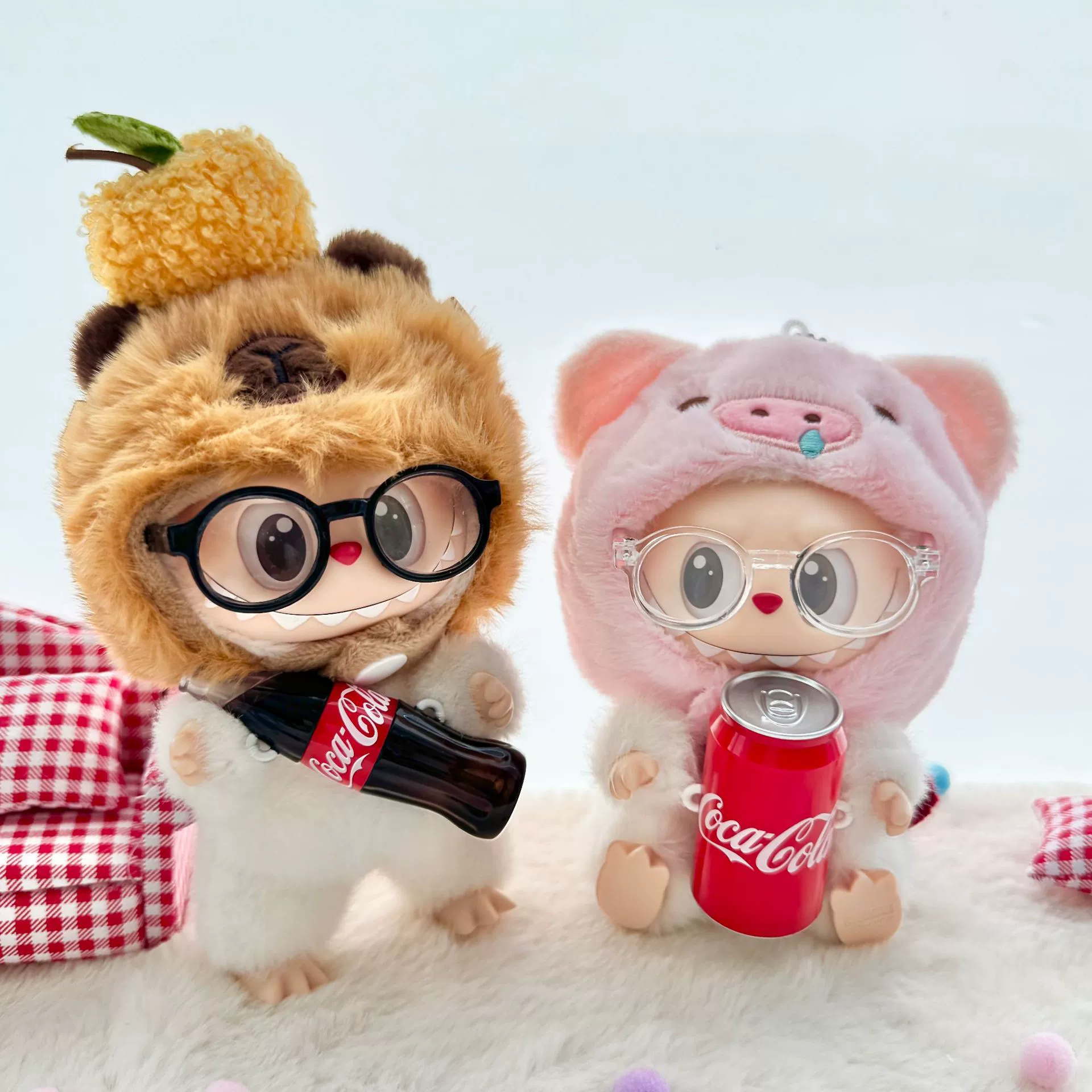 Платье одиночное] Ключи 1-го и 2-го поколения подвеска Labubu одежда Labo ткань cola счастья Новый год набор