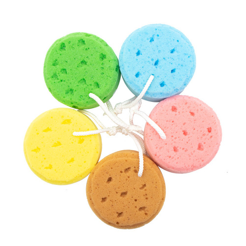 Round bath seaweed bath sponge children's bath sponge bath sponge honeycomb foaming bath supplies