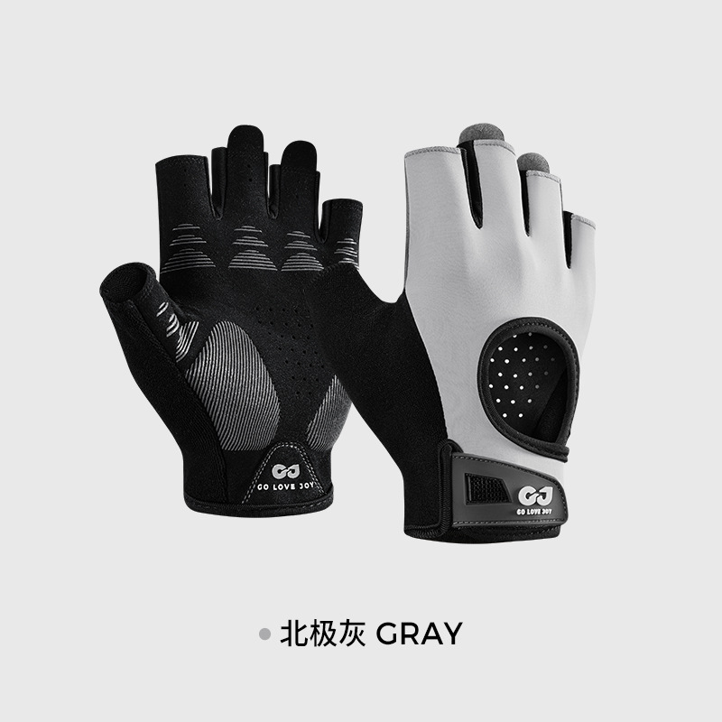 Reqi ciclismo fitness deportes al aire libre medio dedo guantes hombres y mujeres corriendo montañismo levantamiento de pesas antideslizante guantes transpirables delgados