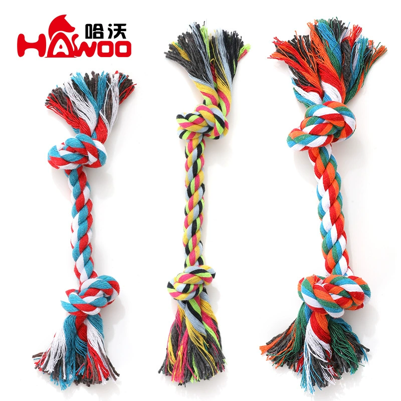 Harvo double -knot cotton rope pet dog bite rope wholesale milling rope dog rope interactive toys