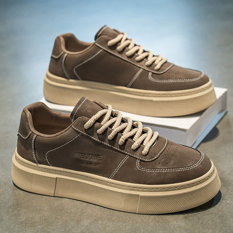 Весенняя и летняя мужская обувь новая дышащая обувь мужская мода дикие черные кроссовки на толстой подошве