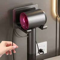 Держатель для фена на стену (Dyson), корпус из алюминия Space, без сверления и крепления винтами