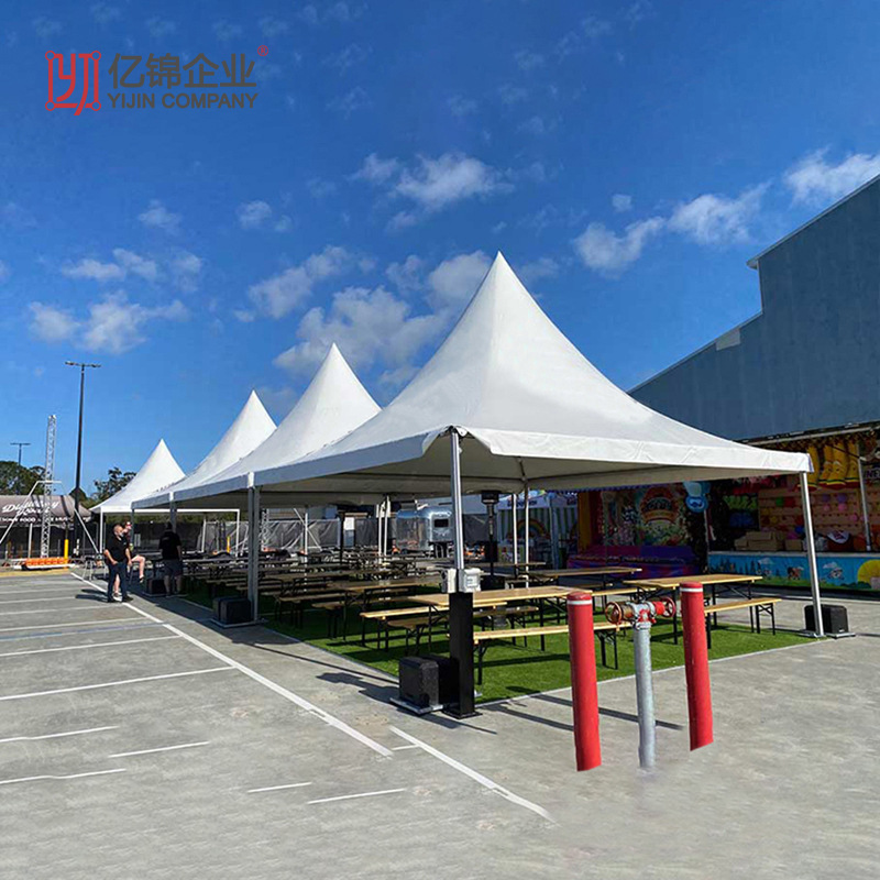展会尖顶篷房 户外露天餐厅铝合金活动帐篷房欧式四角PVC遮阳帐篷