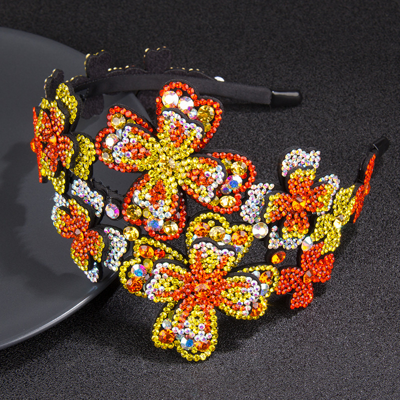 Modern Style Flower Rhinestone Hair Band display picture 2