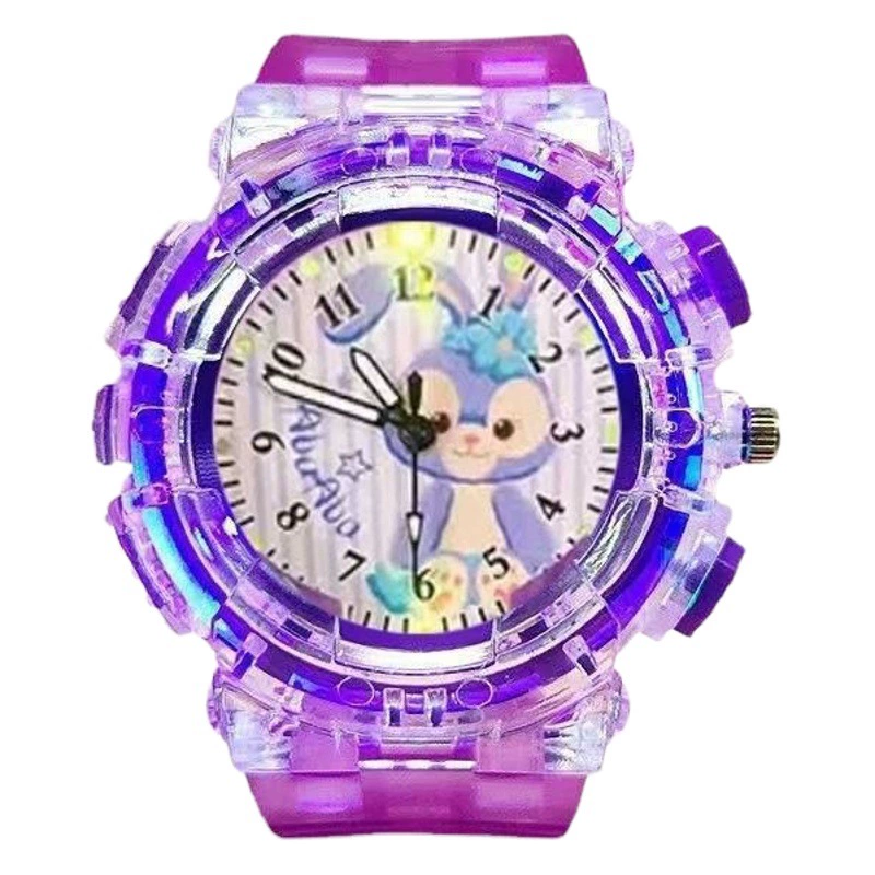 Новые Детские часы с героями мультфильмов Ling Nabel Yugui Dog Star Dailu, светящиеся студенческие часы, силиконовые кварцевые
