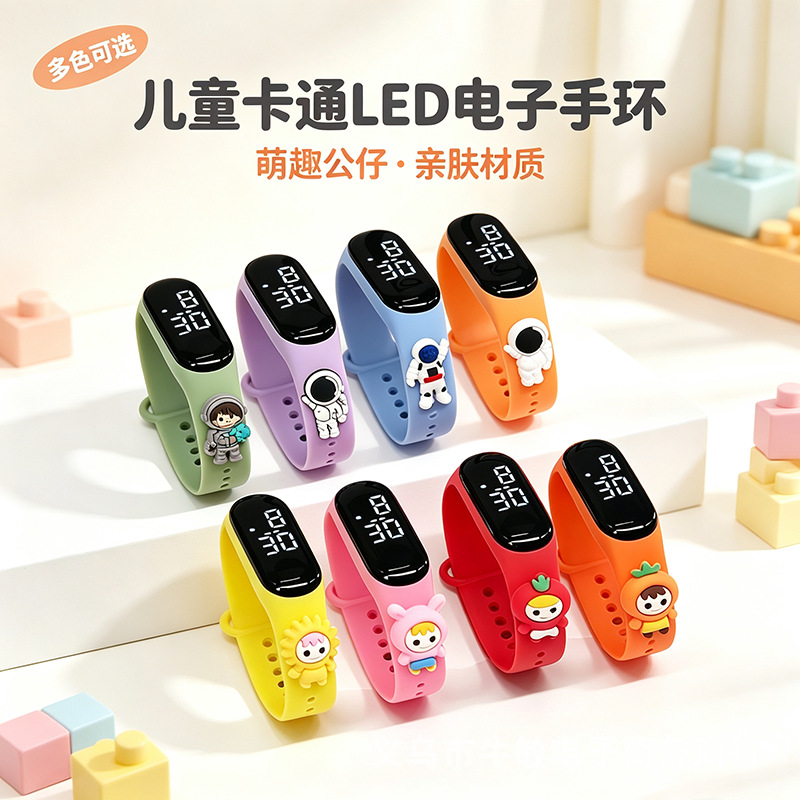 Popular foreign trade cartoon character bracelet, suitable for both men and women, students, cute, trendy, fashionable, touch-sensitive, and features a luminous LED electronic watch