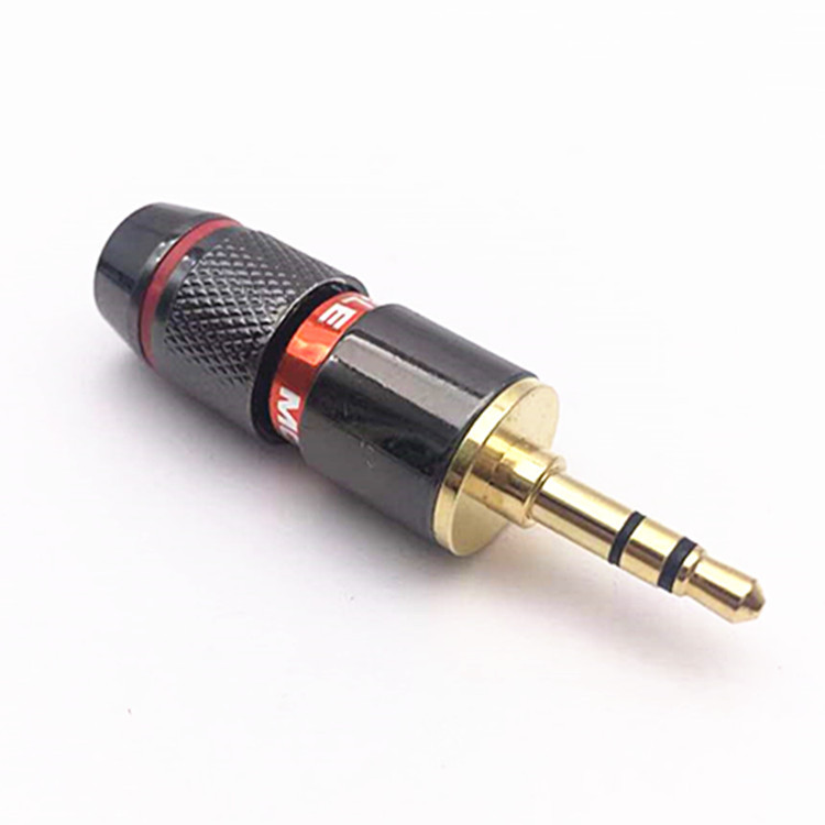 怪兽3.5MM耳机插头音箱立体声音频插头耳机自锁头音频头3.5双声道