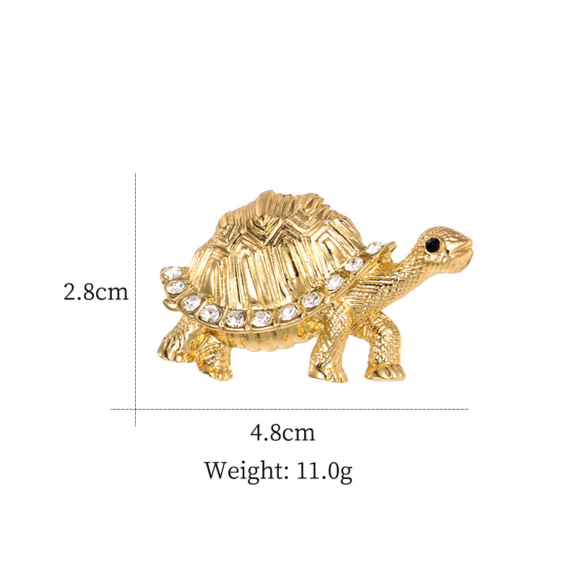 Inlay Design Simple Style Pin Animal Alloy Inlay Rhinestones Pearl Unisex Brooches