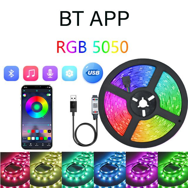 Suministro directo de fábrica explosión 5050 2835LED luz Bluetooth con USB 44 clave 24 clave TV luz de fondo con traje image 16