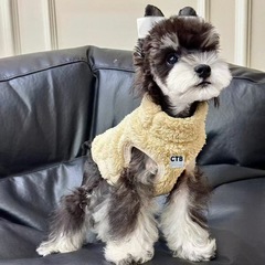 犬の服秋冬の厚手のベルベットの新しい子犬猫のぬいぐるみの青い猫の保温ペットの服