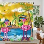夏威夷卫生间加厚跨境淋浴帘