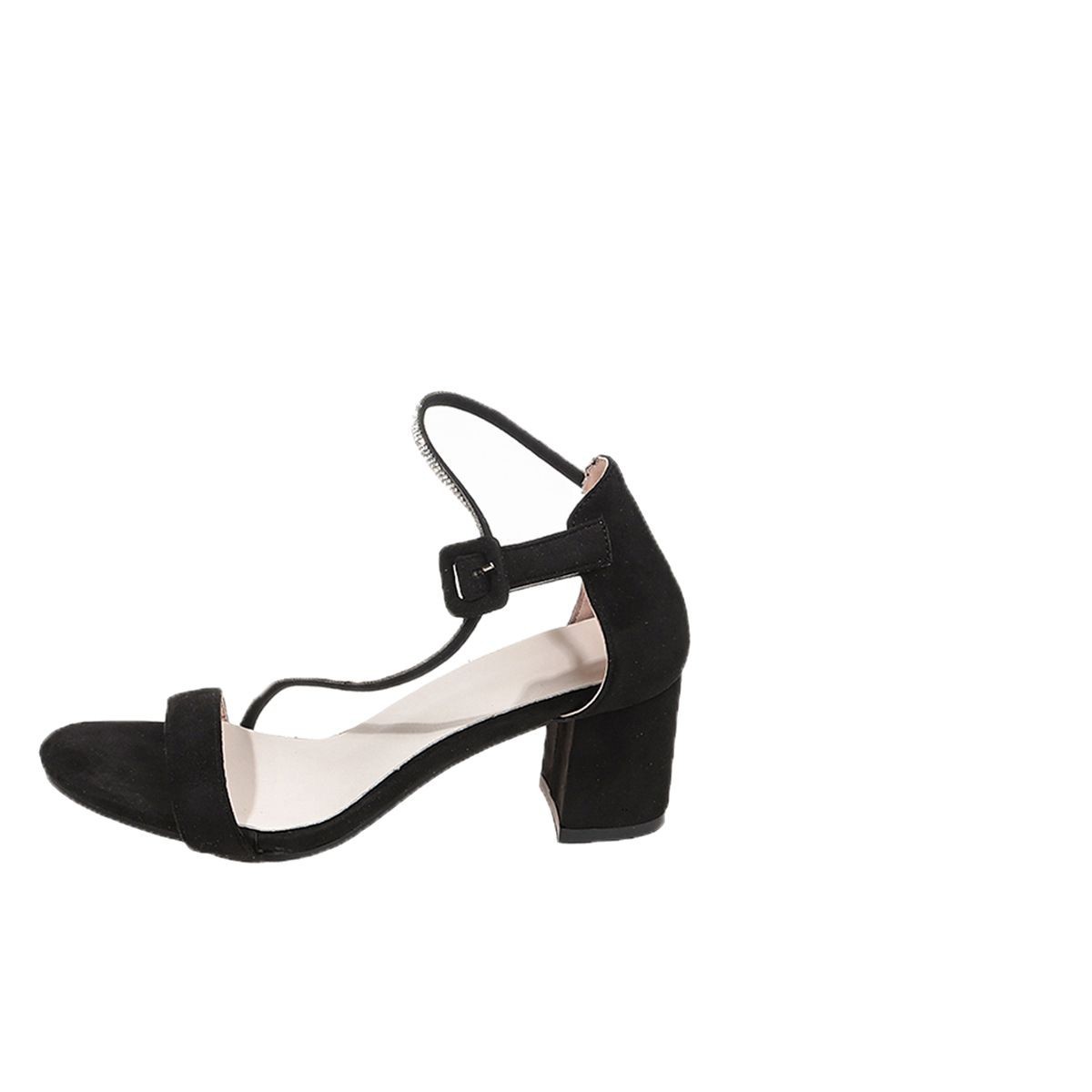 Women's Sandals 2025 Summer Fairy Style Chunky Heel Open-Toe Strap Rhinestone High-Heeled Shoes For Women_vogvips.com