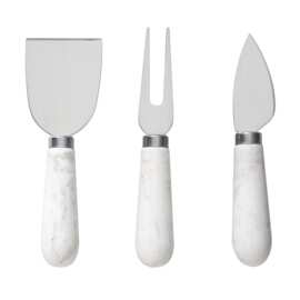 不锈钢芝士黄油奶酪刀勺叉三件套木柄果酱抹酱立式芝士厨房餐具装