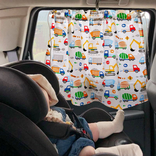 ins Korean style excavator excavator children's car curtains boy baby car sun protection sunshade shade