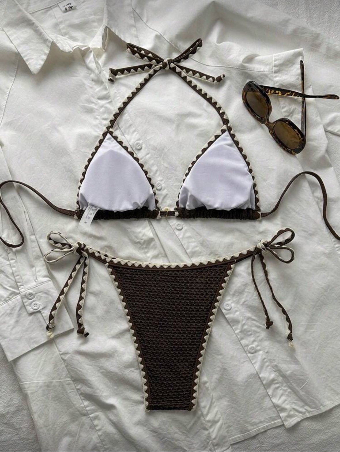 Set bikini donna sexy allacciato al collo due pezzi mare_voghion.com