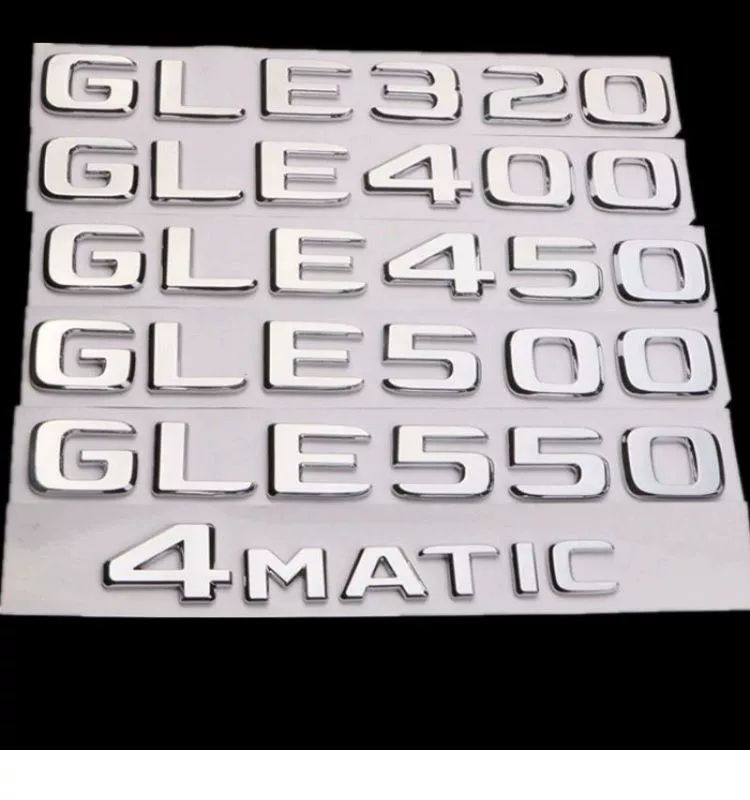 Mercedes-Benz GLE320 GLE350 GLE400 GLE450 GLE500 GLE550 car emblem, lettering, and rear badge