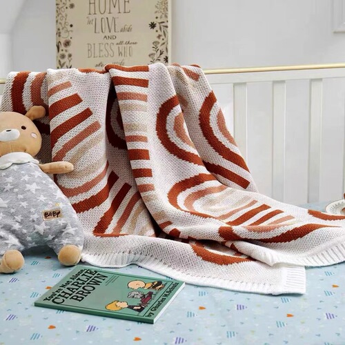Ins Korean style new thickened knitted cotton baby blanket air conditioning blanket nap blanket sofa blanket blanket