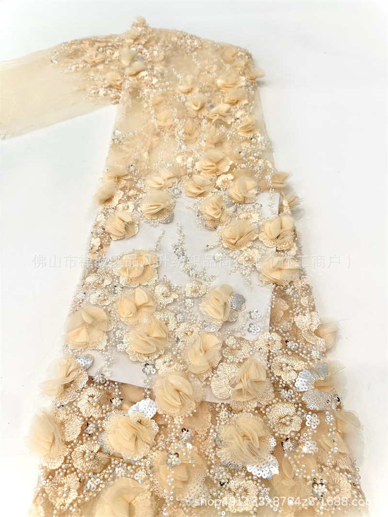 Verano bordado de tubo de perlas vestido de boda vestido de hadas tela de malla comercio exterior transfronterizo al por mayor spot