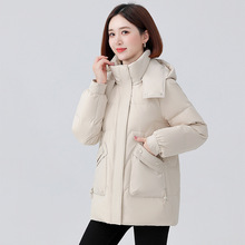 2025羽绒服女款韩版时尚潮流保暖小个子秋冬短款面包服白鸭绒外套