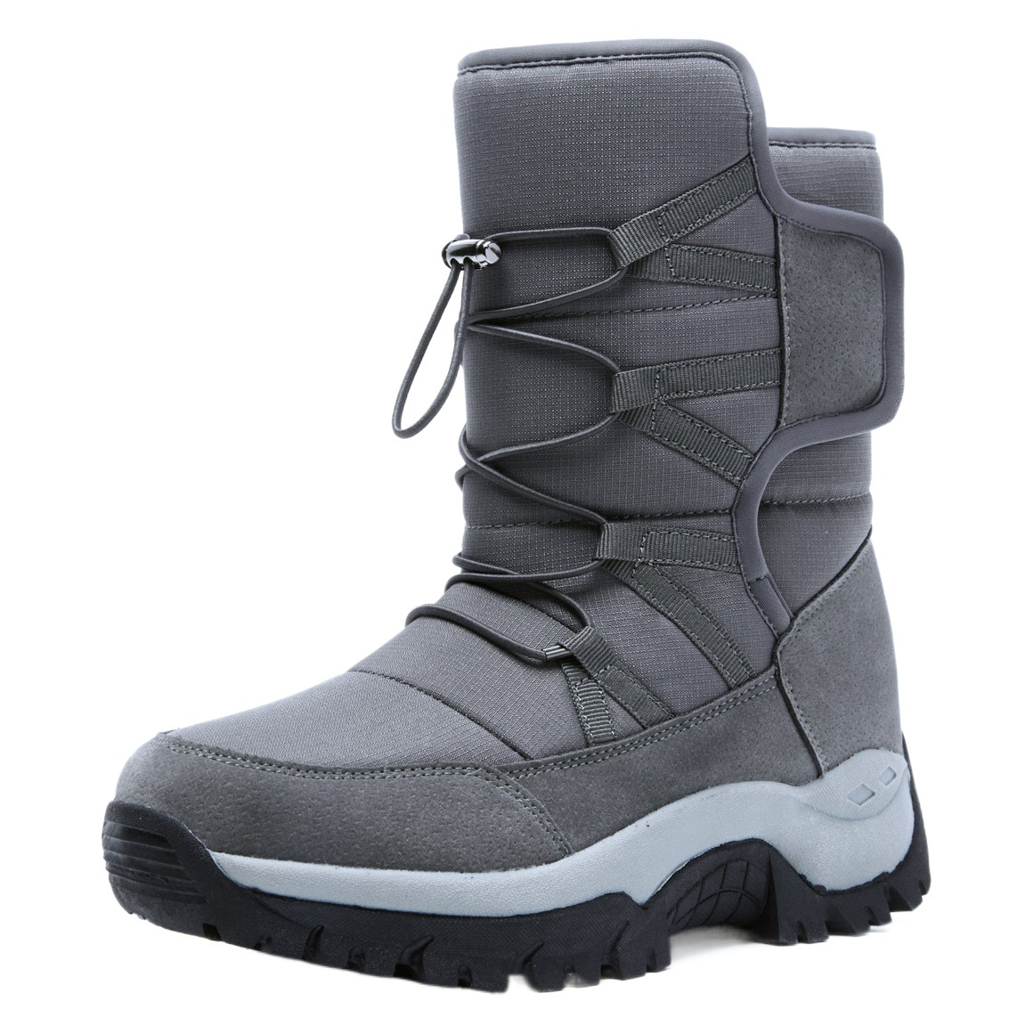 Botas de nieve para hombres de invierno forradas de lana gruesa caliente zapatos de algodón resistentes al frío noreste impermeable antideslizante botas de algodón al aire libre