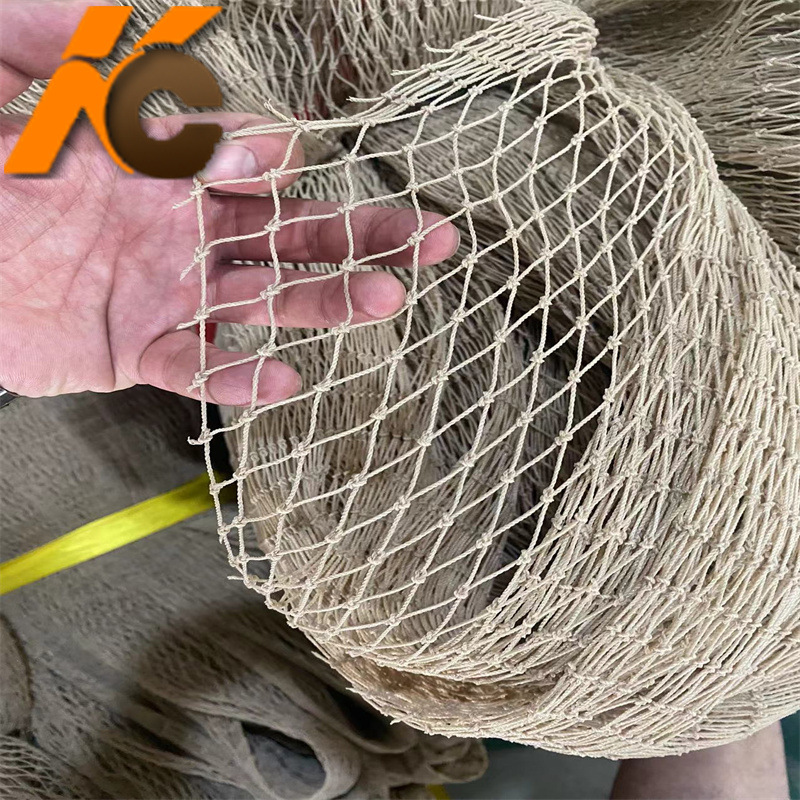 工厂直销黑色石色沙色聚乙烯尼龙12股3/4英寸果园防鸟网出口标准