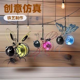 Solar Bee Lamp, Small Insect Lamp, Gift for Children, Christmas Event, Garden Decoration, Stall Solar Lamp