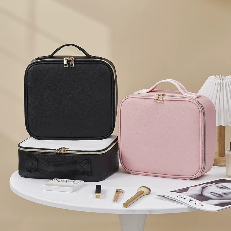 (Cross-border trading), capacious mirror with light, handheld cosmetic bag, purse, storage box, new collection, classification, high-quality style