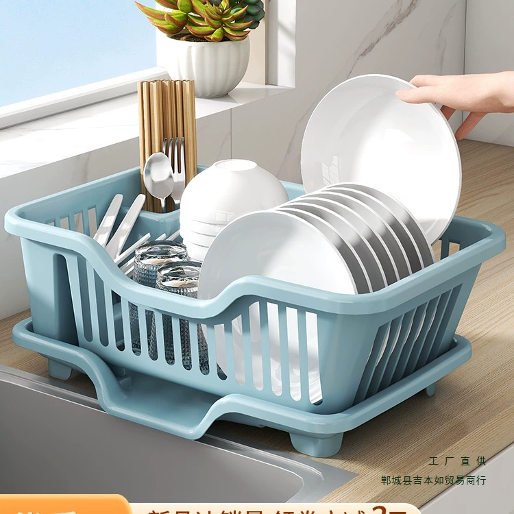Drain bowl rack kitchen bowl storage rack sink tableware storage rack household countertop cupboard tableware storage box