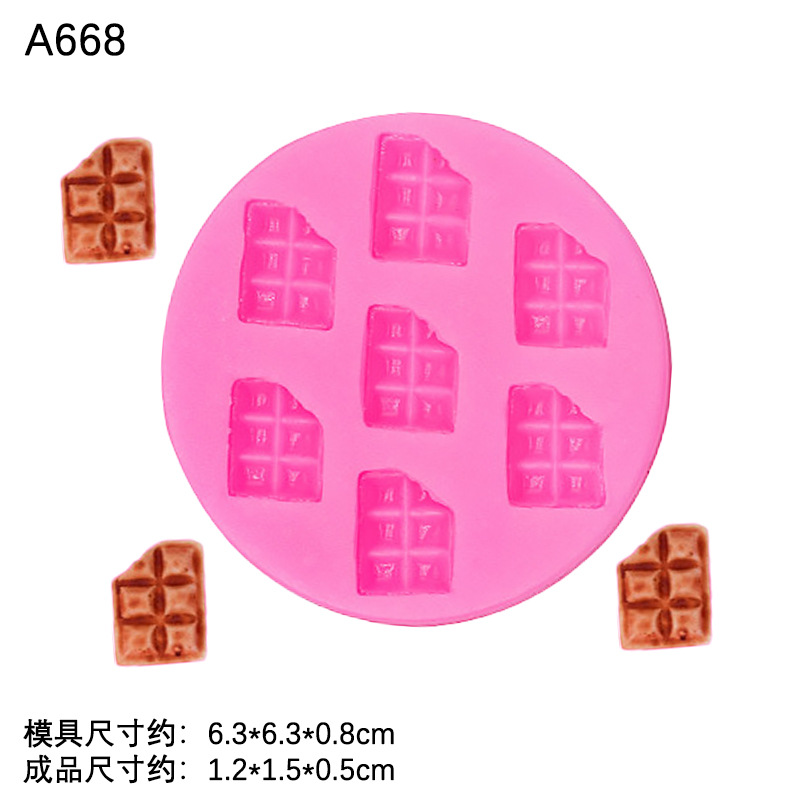 Mini simulación galleta postre helado pastel de silicona molde alimentos y juego arcilla cerámica suave