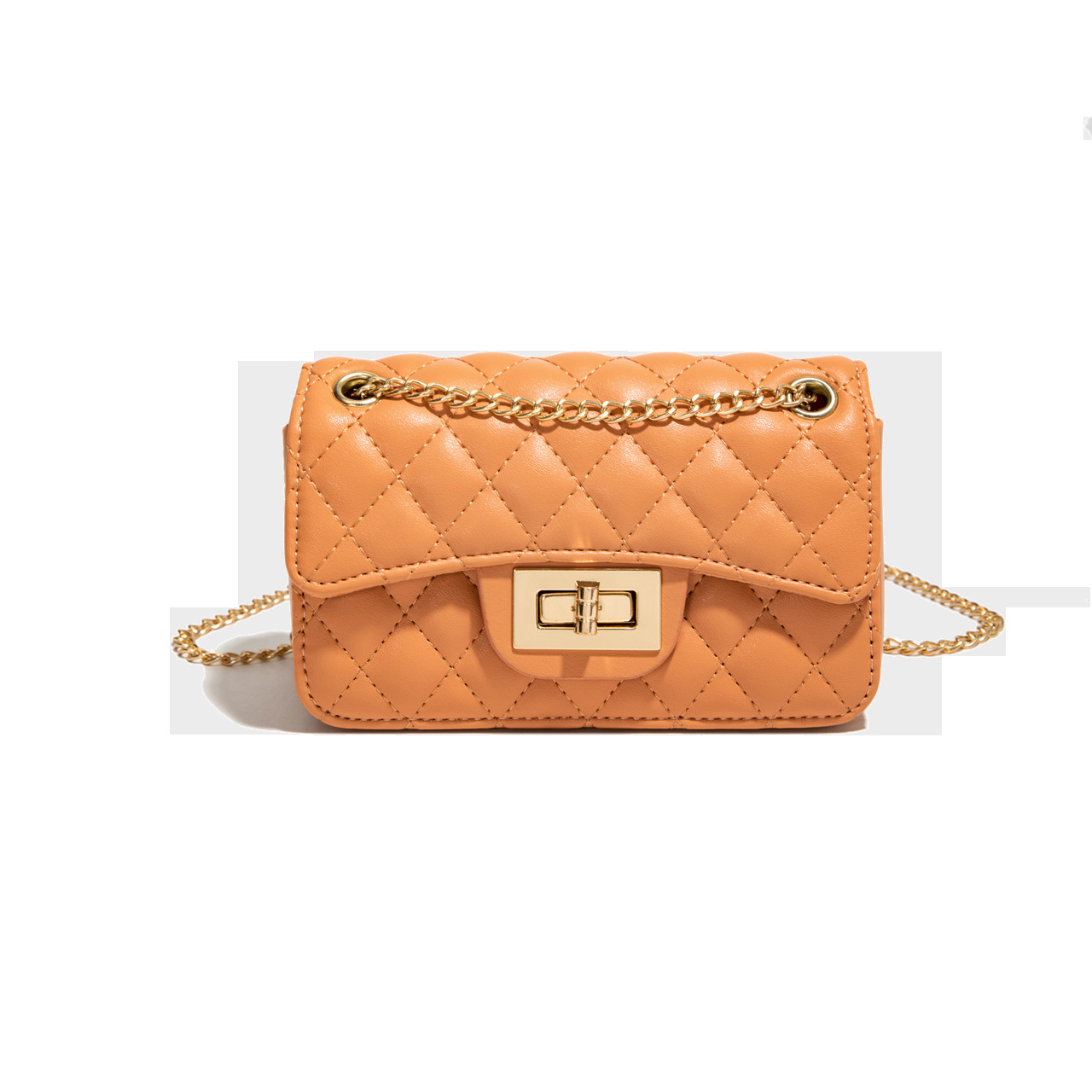 Bolsos para mujer 2025 nuevo estilo de moda versión coreana de la bolsa de cadena de rombos pequeño estilo fragante bolso diagonal de un solo hombro bolso femenino todo fósforo pequeño bolso cuadrado