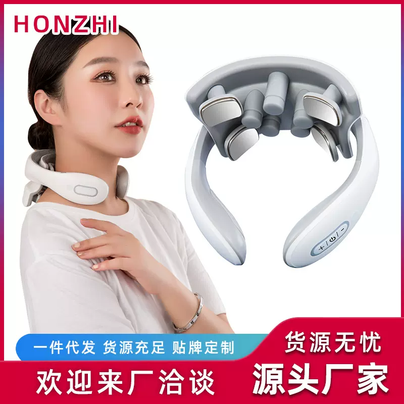 颈椎按摩器全身肩颈护颈按摩枕腰部头部脖子家用智能护颈仪迷你