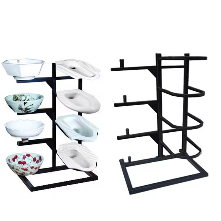 Squatting Toilet Rack Squatting Pit Display Rack Squatting Toilet Ceramic Rack Bathroom Wash Wash Face Table Basin Tile Display Rack
