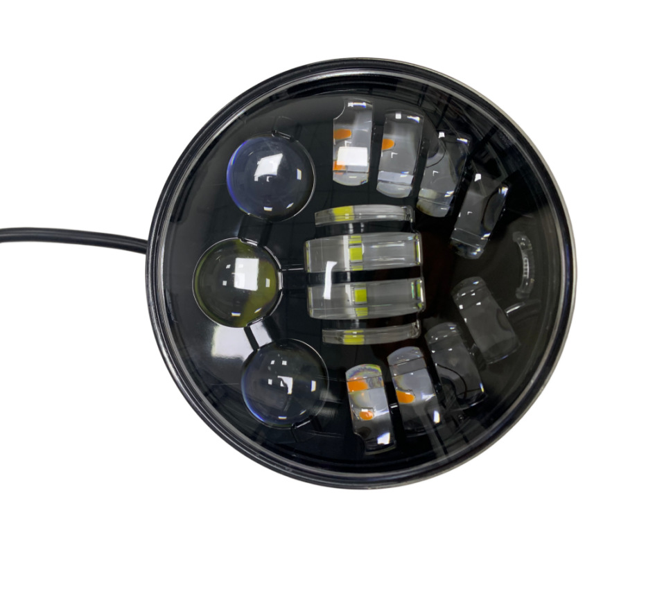 Directly from the Manufacturer: Harley Motorcycle Headlights, Off-Road Vehicle Modified Lights, 5.75inch Caterpillar Wrangler Headlights
