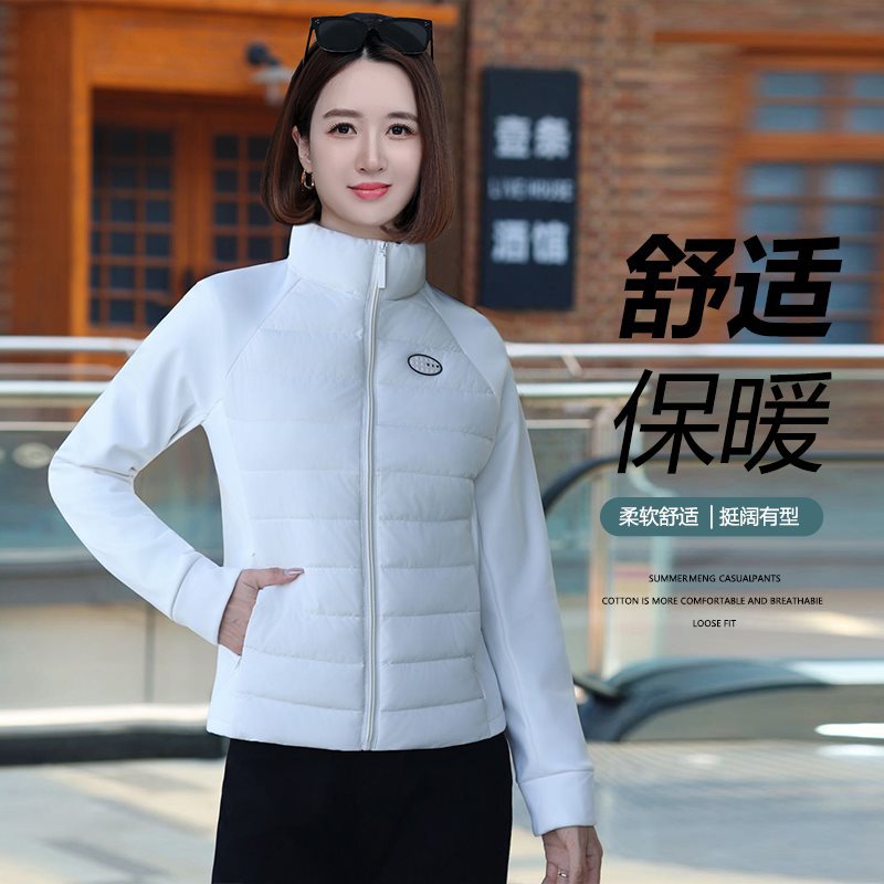 JS新品立领棉服轻薄2025冬季新款时尚洋气棉衣外套加绒保暖棉袄女