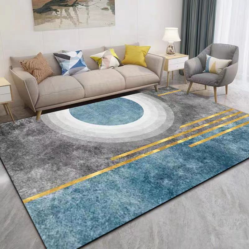 Alfombra nórdica geométrica para sala de estar, de gran superficie y cobertura completa, alfombra para dormitorio junto a la cama, alfombra resistente al desgaste para mesa de centro y sofá, para uso doméstico.