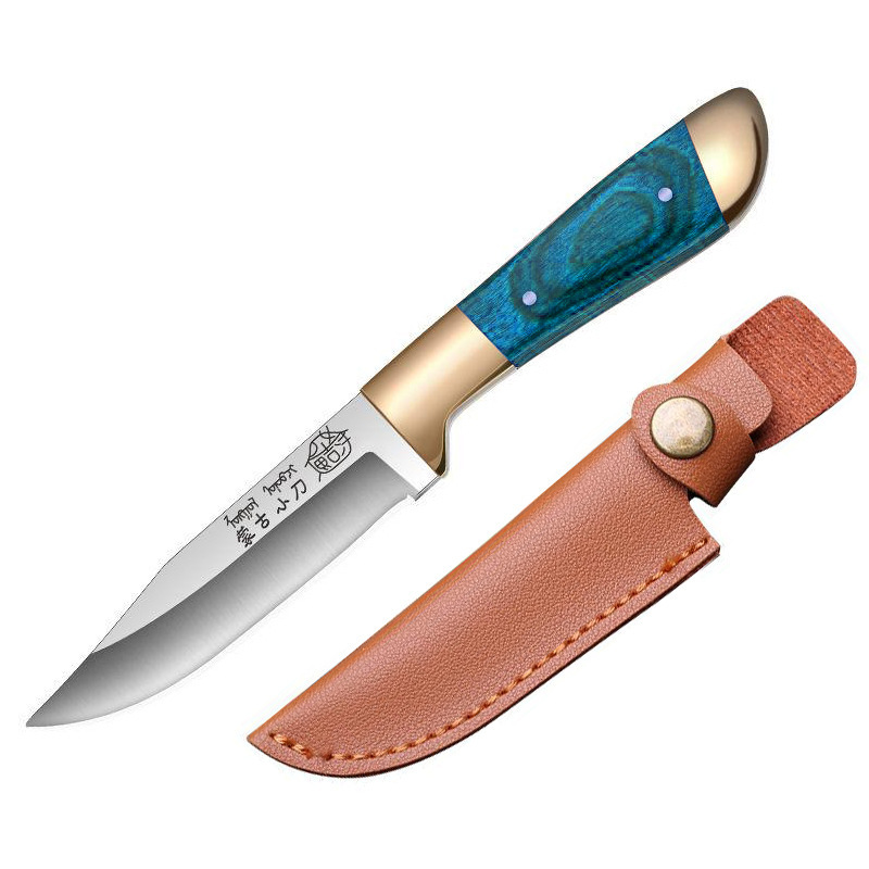 몽골산 칼 [무료 가죽 케이스] 블루