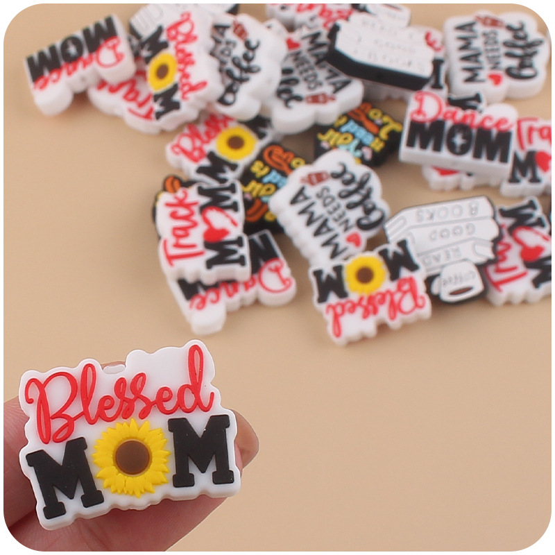 Nuevo bebé de dibujos animados MM amor danza girasol mordedor creativo DIY bebé mordedor chupete cadena pequeños accesorios