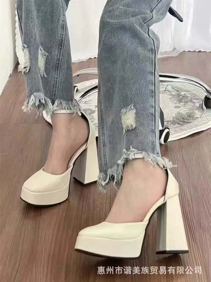 Balan Barbie Shoes новые женские ботинки осенью толстый каблук высокий каблук водостойкий Тайчунг айр Maryzhen одноточка
