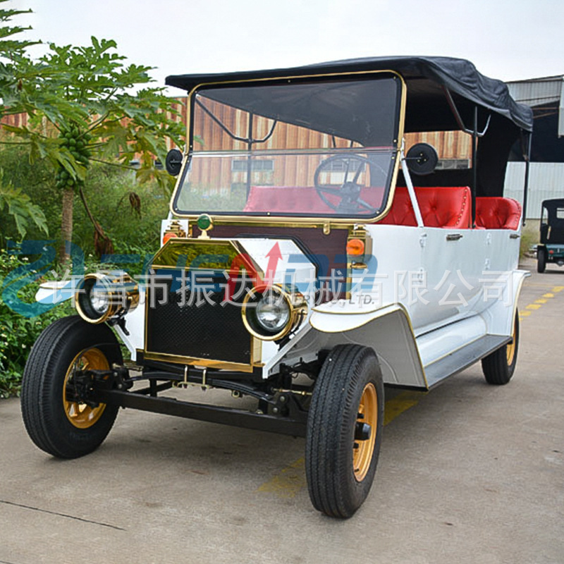 Retro Electric Sightseeing Car Classic Convertible Classic Car Golf Cart Tourist Scenic Area Tour Car Deposit