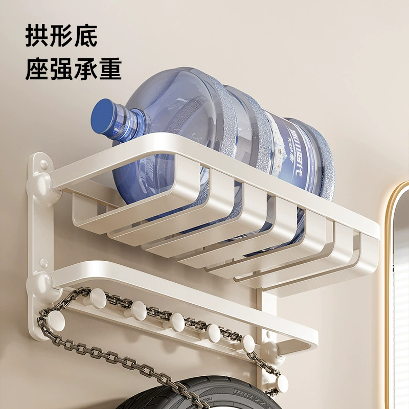 Elmo [white towel rack, punch-free space aluminum toilet towel rack, bathroom high-end bathroom storage rack]