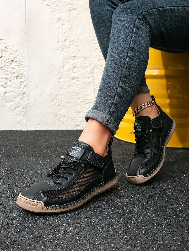 Giày thể thao lưới thoáng khí unisex form rộng phong cách năng động — 9889 màu kaki, 9889 màu trắng, 9889 màu xám, 9889 xanh da trời chi tiết 39