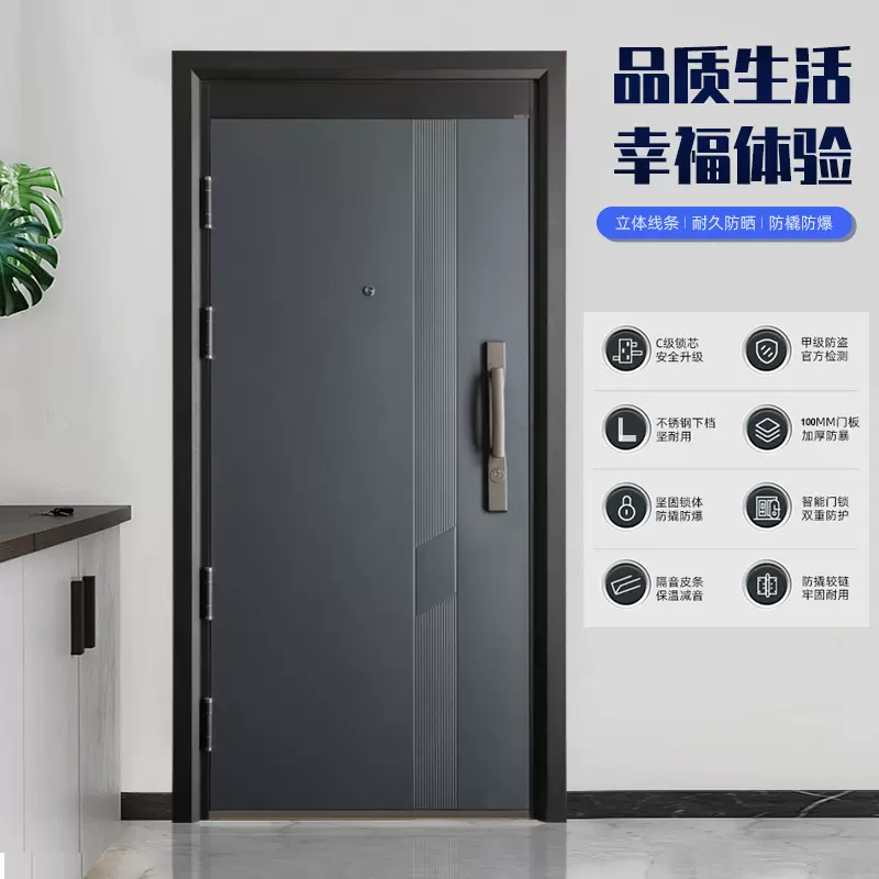 邸泰防盗门入户门轻奢简约进户门子母门甲级防盗门工程门厂家批发