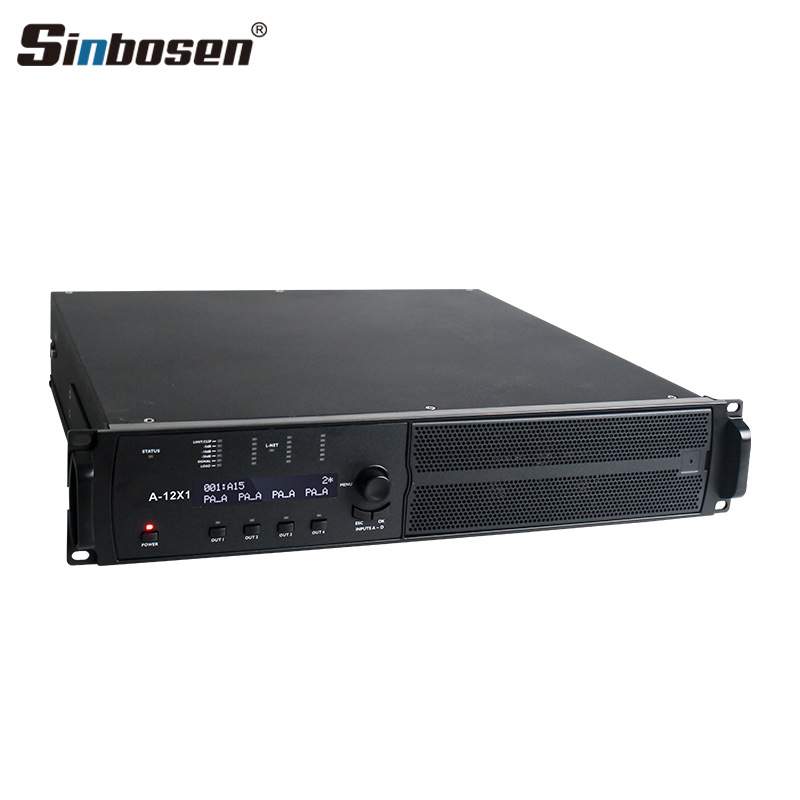 LA12XLA4X Amplificador de potencia de escenario profesional DSP de alta potencia Amplificador de potencia digital de 4 canales Empuje Amplificador de potencia de subwoofer dual de 21 pulgadas