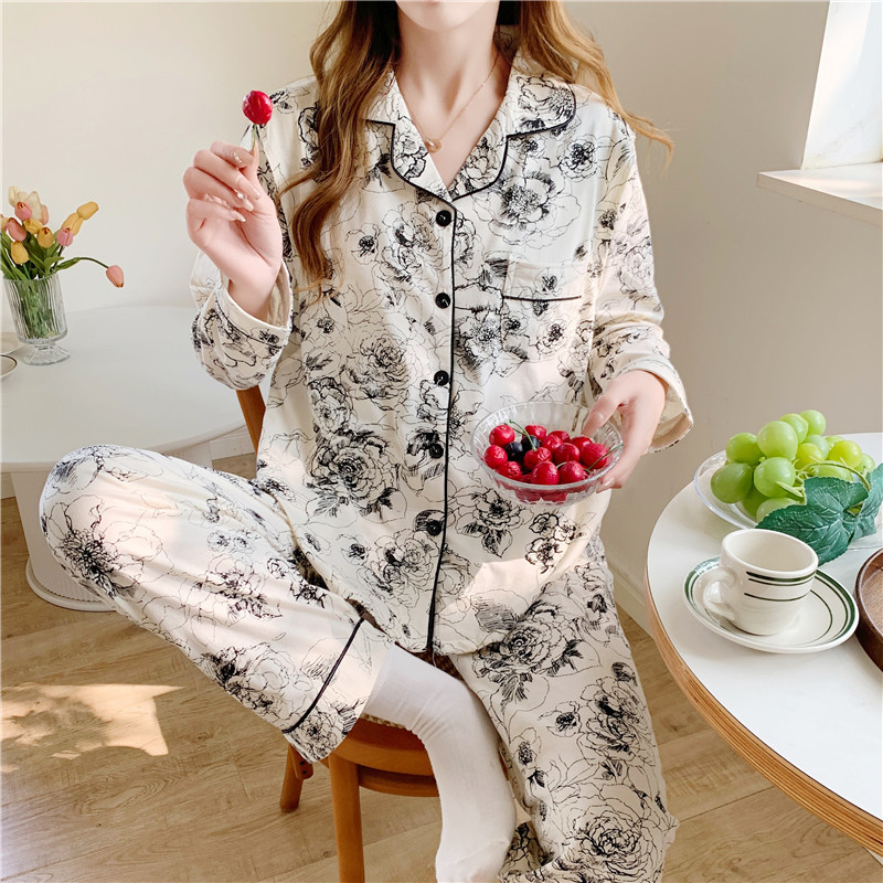 Ropa de confinamiento primavera y verano Algodón puro posparto enfermería maternidad pijamas primavera y otoño con almohadilla en el pecho Maternidad Ropa de hogar de enfermería para mujeres embarazadas image 7