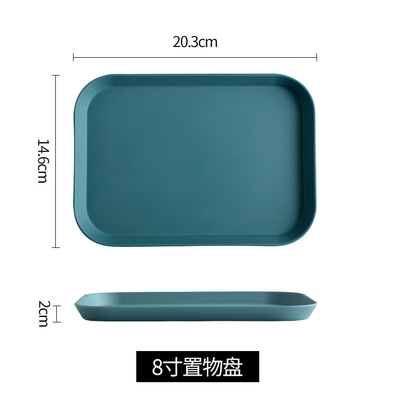 Insトレー北欧風茶盤客間カップ盤家庭用レストラン長方形放水カップ盤果物メラミン盤|undefined