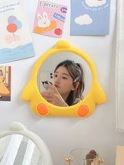 Cute Little Chicken Taiwanese Mirror Desk Vanity Mirror Bathroom Wall-Mounted Mirror Girls Dormitory Makeup Mirror